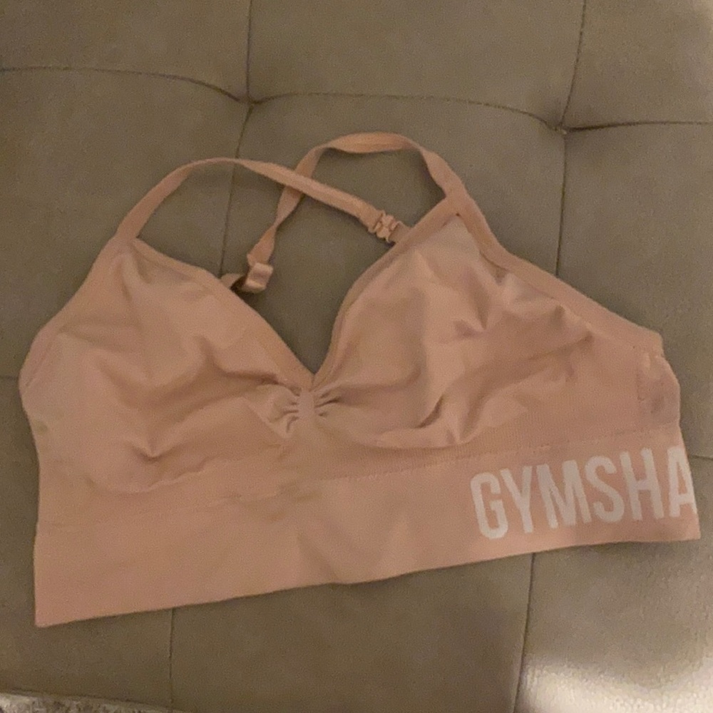 Pink gymshark sports bra